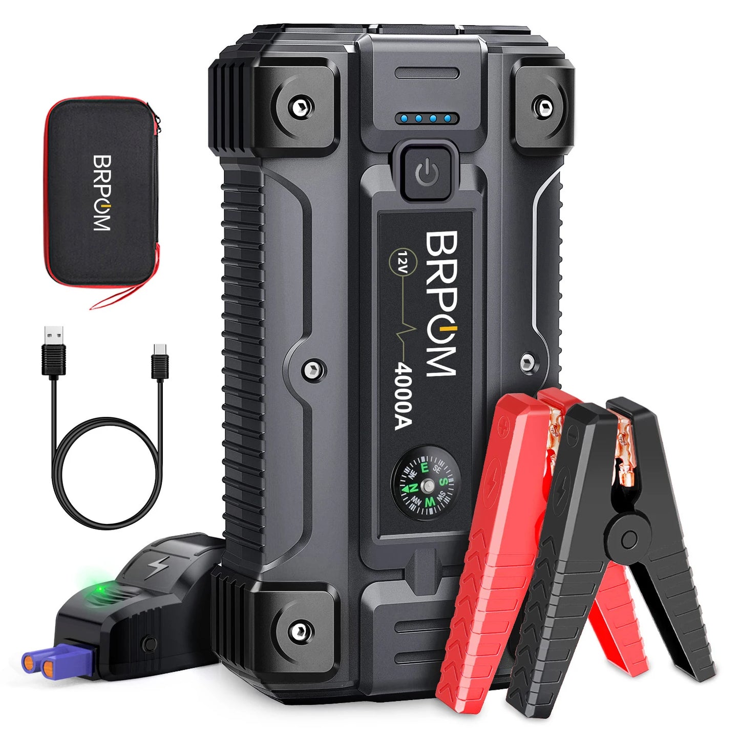 5000A Peak 26800mAh Car Jump Starter Auto Booster Battery Charger Jumper Box with Fast Charger Smart Jumper
