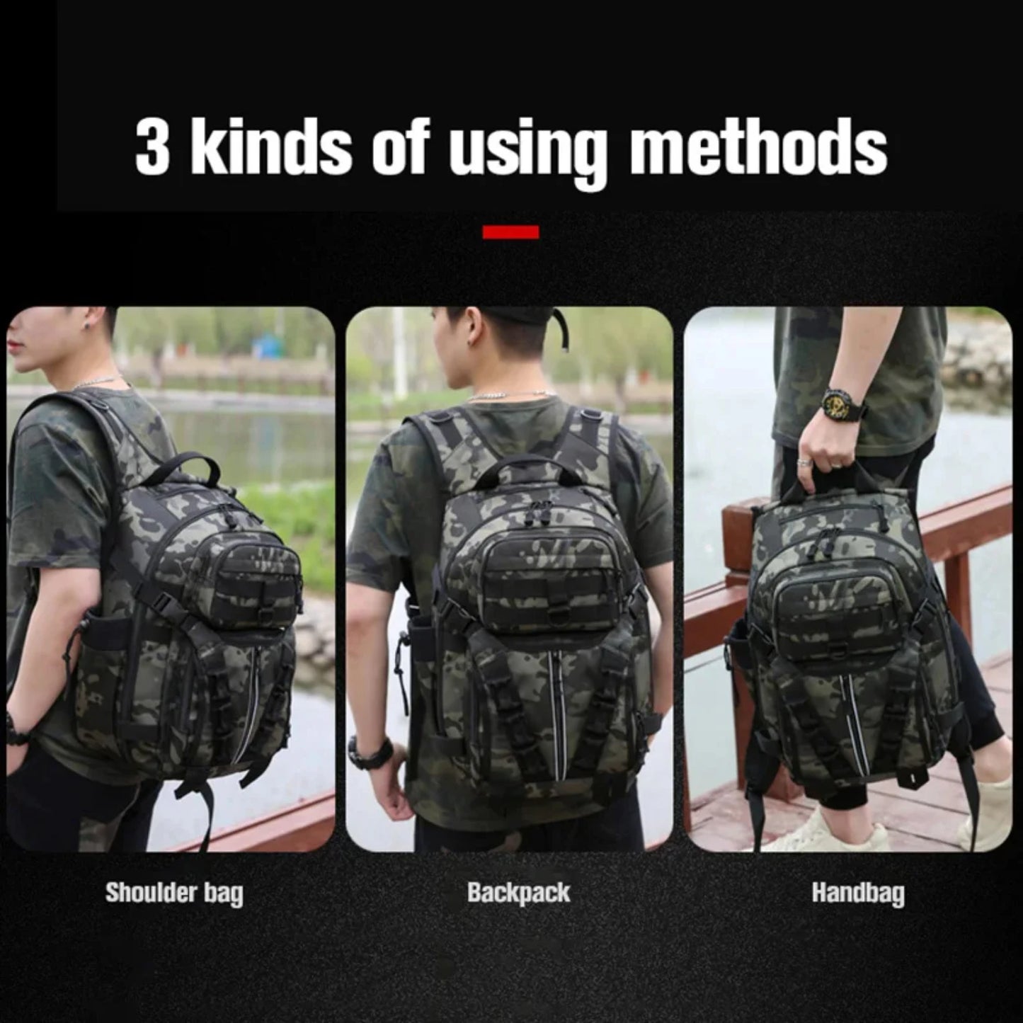 Fishing Lure Camping Backpack Men Sports Tactical