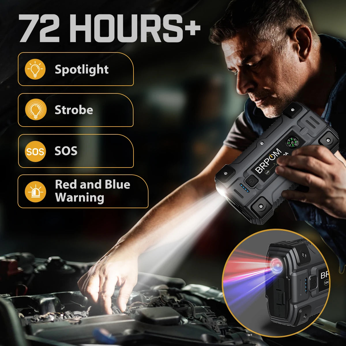 5000A Peak 26800mAh Car Jump Starter Auto Booster Battery Charger Jumper Box with Fast Charger Smart Jumper