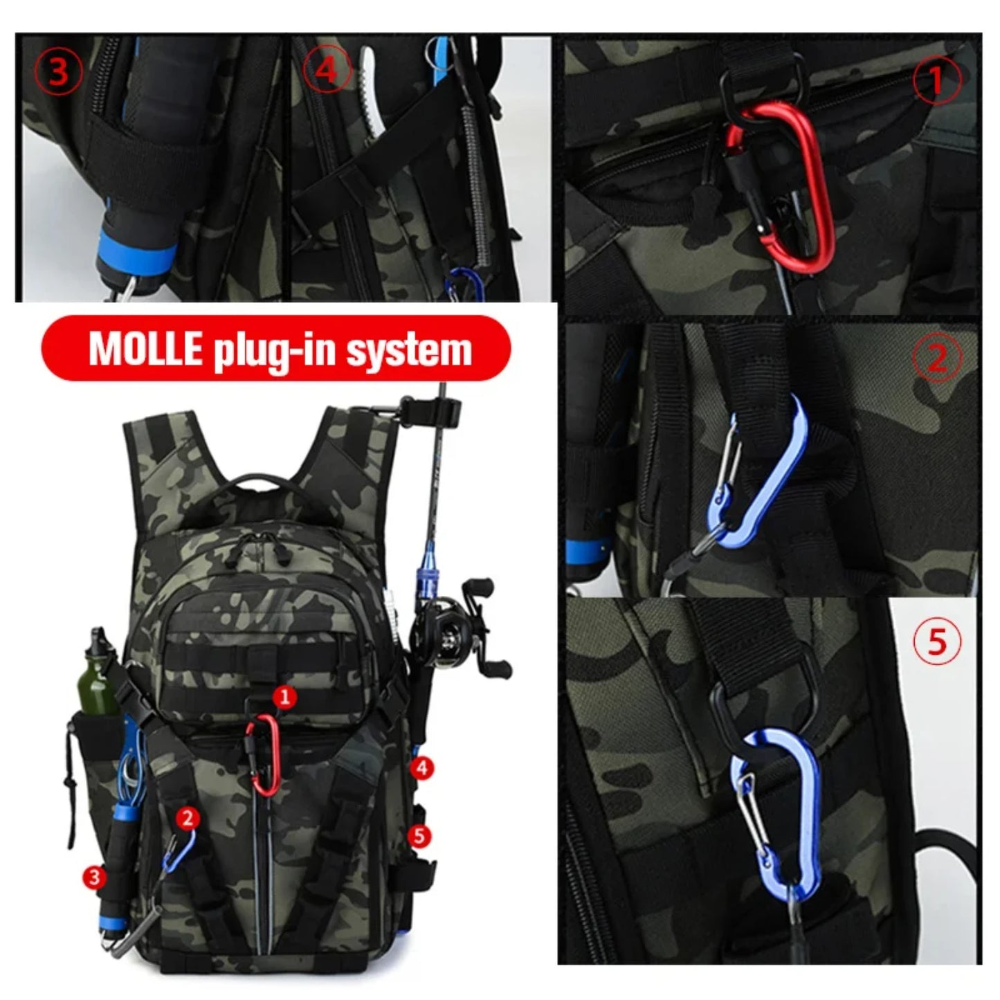 Fishing Lure  Camping Backpack Men Sports Tactical