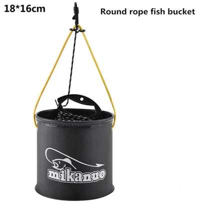 Outdoor fishing bucket foldable
